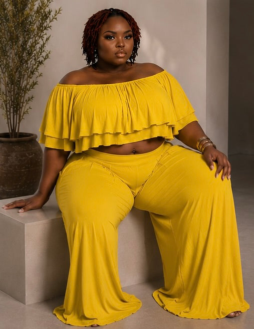Summer Breeze Ruffle Two-Piece Set
