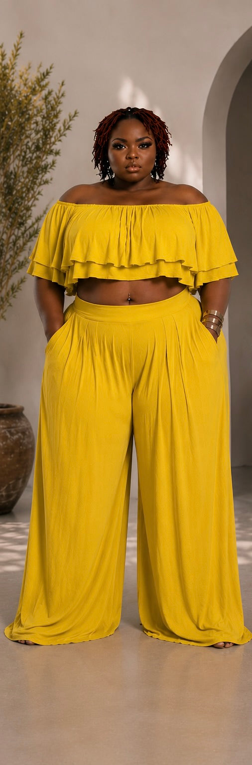 Summer Breeze Ruffle Two-Piece Set