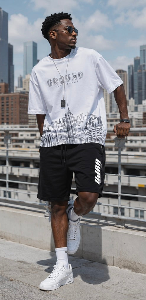 Men's Graphic T-Shirt & Shorts Matching Set