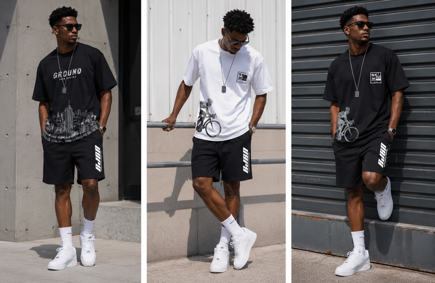 Men's Graphic T-Shirt & Shorts Matching Set