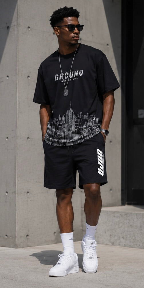Men's Graphic T-Shirt & Shorts Matching Set