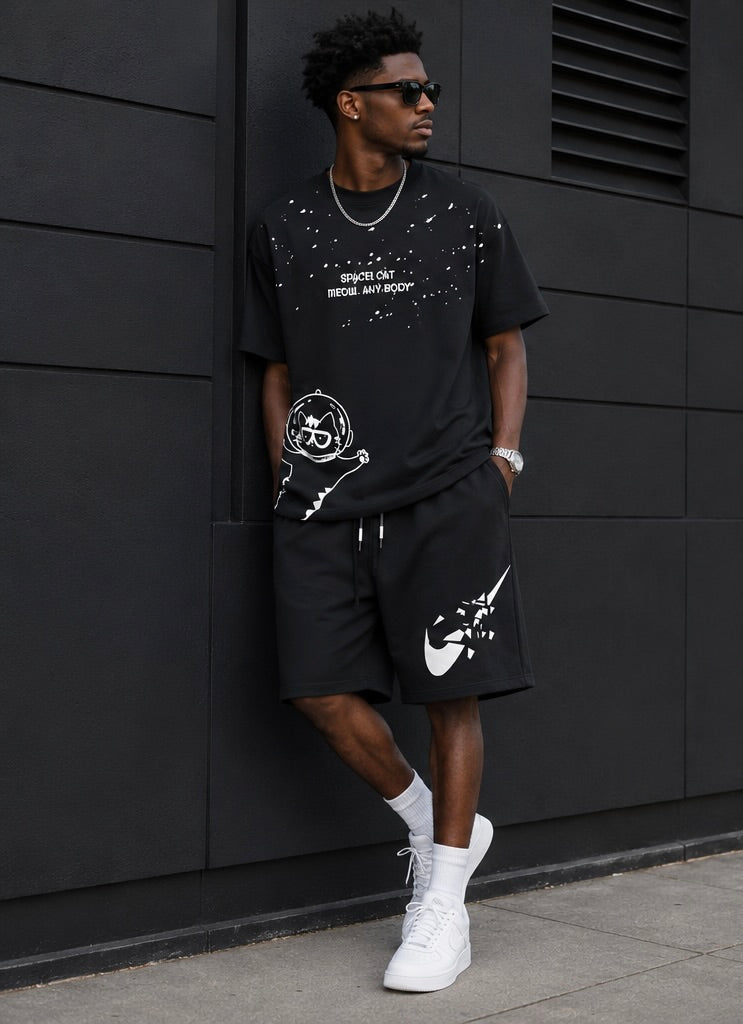 Men's Graphic T-Shirt & Shorts Matching Set