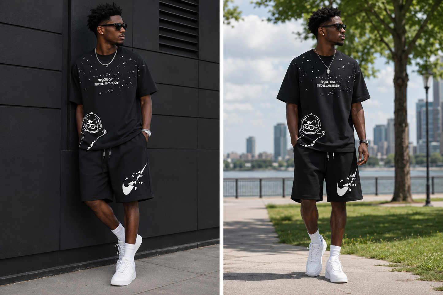 Men's Graphic T-Shirt & Shorts Matching Set