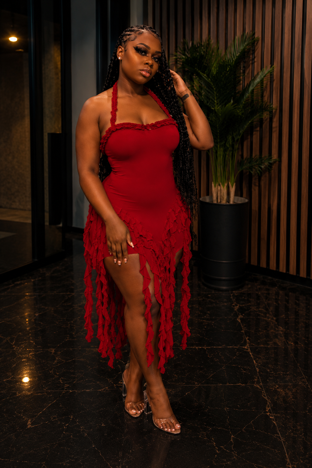 Fringe Affair Halter Dress