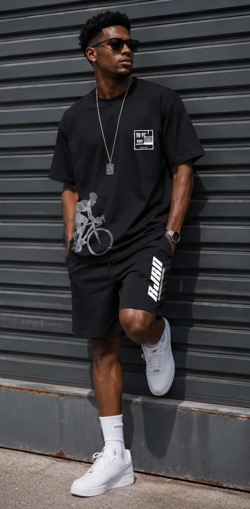 Men's Graphic T-Shirt & Shorts Matching Set