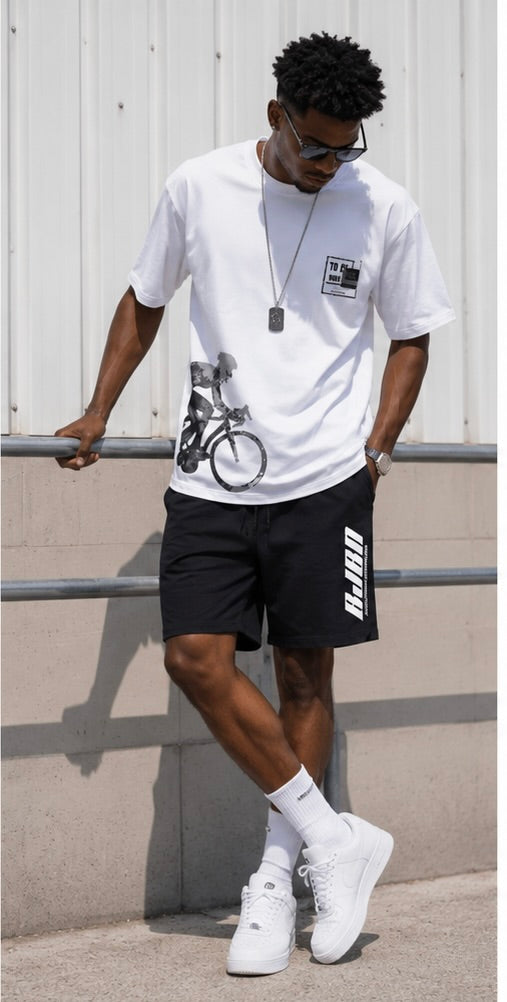 Men's Graphic T-Shirt & Shorts Matching Set