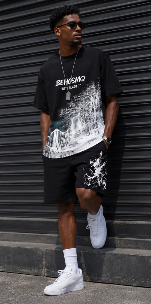 Men's Graphic T-Shirt & Shorts Matching Set