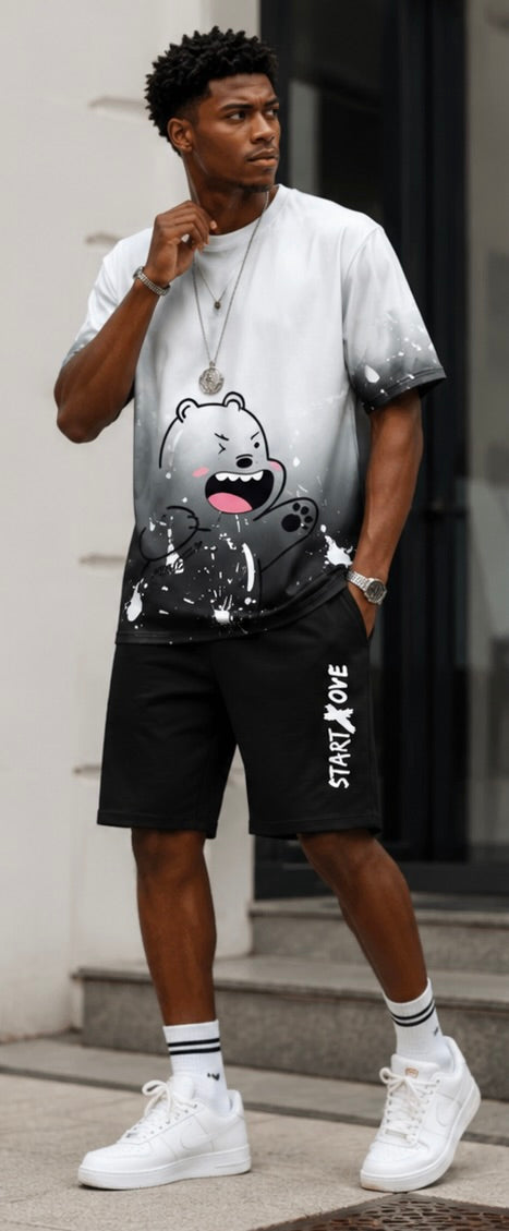 Men's Graphic T-Shirt & Shorts Matching Set