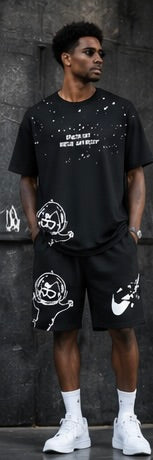 Men's Graphic T-Shirt & Shorts Matching Set