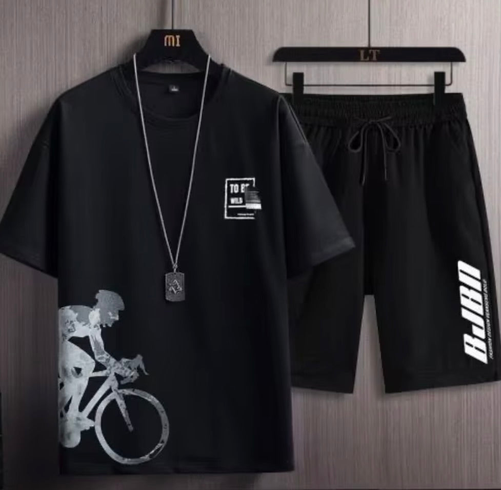 Men's Graphic T-Shirt & Shorts Matching Set