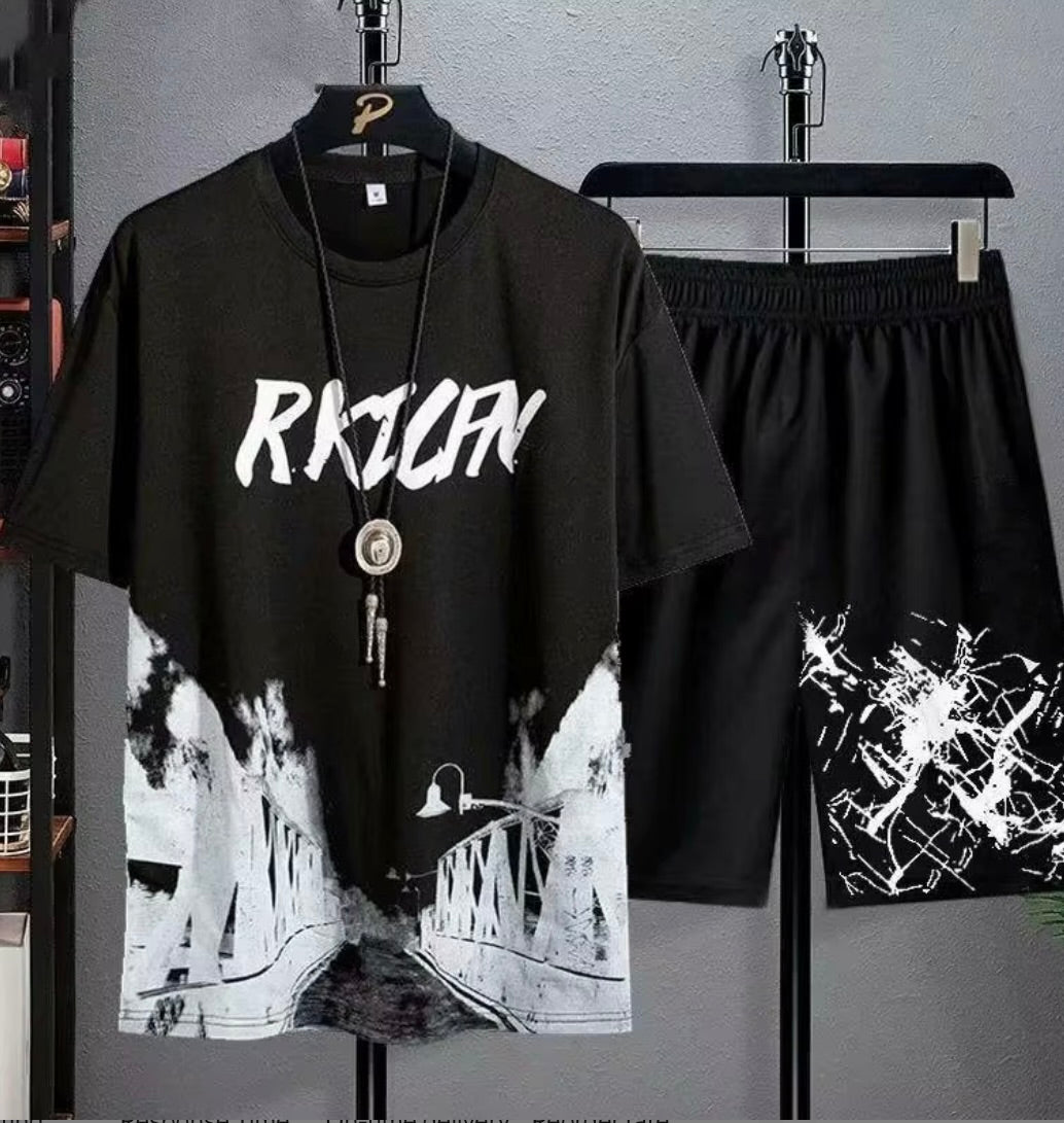 Men's Graphic T-Shirt & Shorts Matching Set