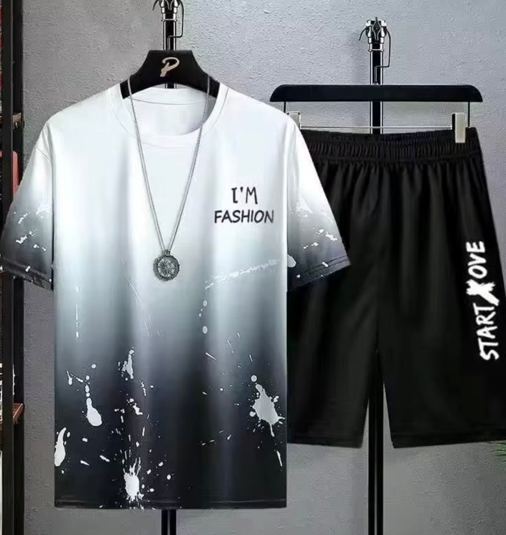 Men's Graphic T-Shirt & Shorts Matching Set
