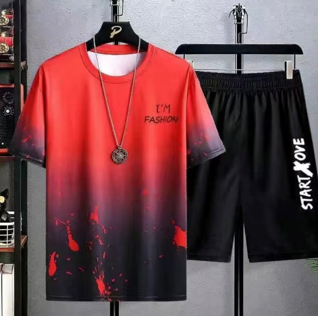 Men's Graphic T-Shirt & Shorts Matching Set