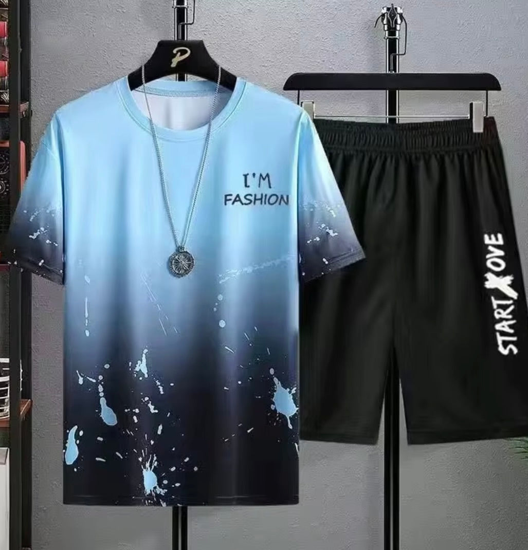 Men's Graphic T-Shirt & Shorts Matching Set