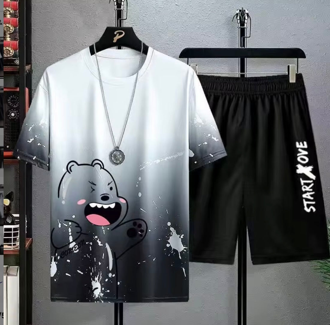Men's Graphic T-Shirt & Shorts Matching Set