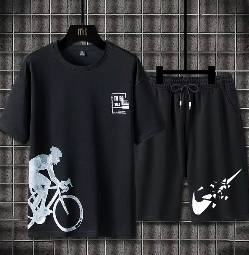 Men's Graphic T-Shirt & Shorts Matching Set