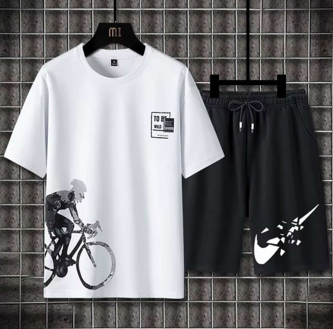 Men's Graphic T-Shirt & Shorts Matching Set