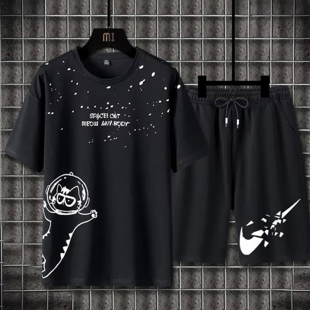 Men's Graphic T-Shirt & Shorts Matching Set