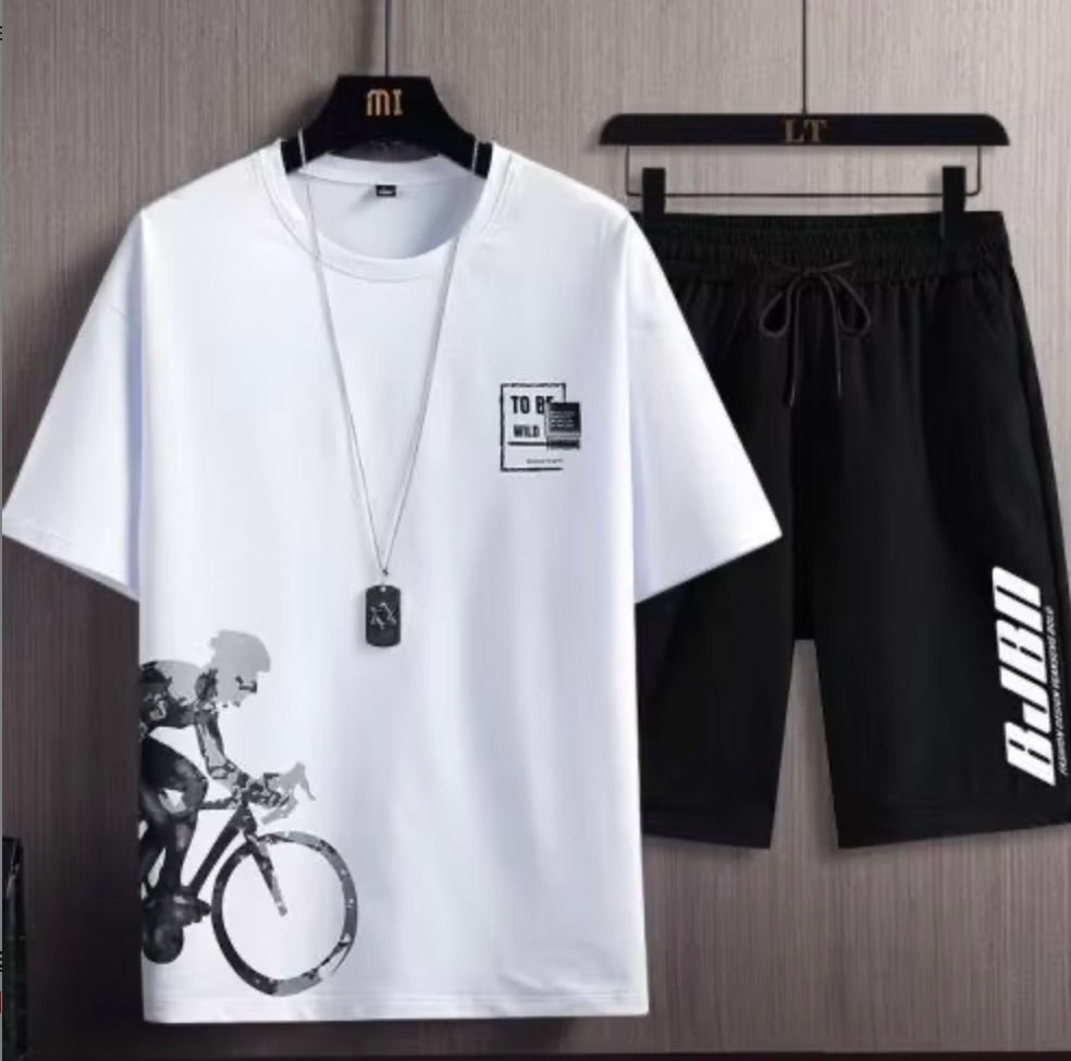 Men's Graphic T-Shirt & Shorts Matching Set