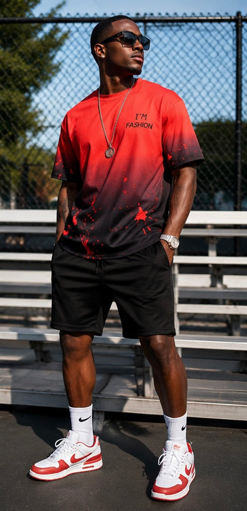 Men's Graphic T-Shirt & Shorts Matching Set